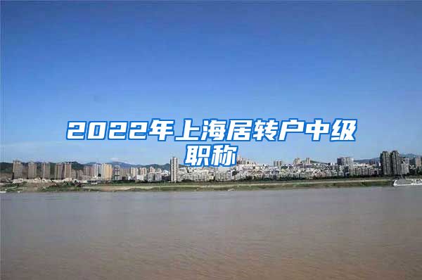 2022年上海居转户中级职称
