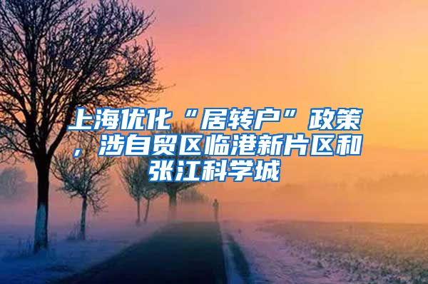 上海优化“居转户”政策，涉自贸区临港新片区和张江科学城