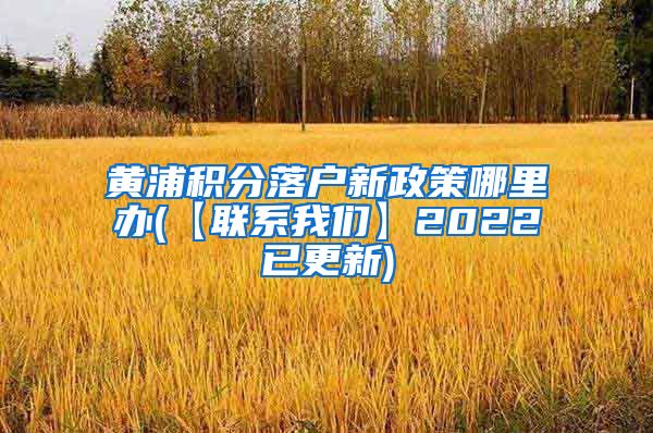 黄浦积分落户新政策哪里办(【联系我们】2022已更新)