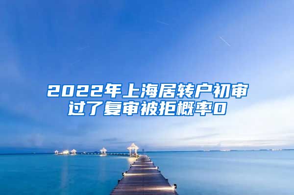 2022年上海居转户初审过了复审被拒概率0