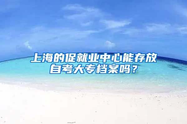 上海的促就业中心能存放自考大专档案吗？