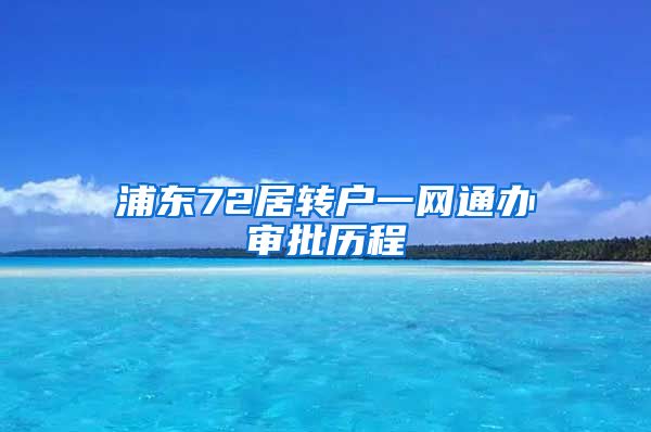 浦东72居转户一网通办审批历程