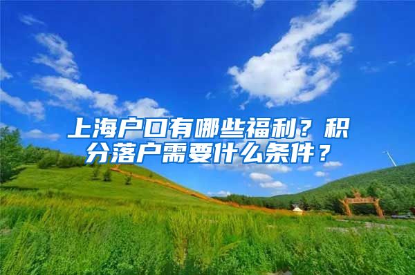 上海户口有哪些福利？积分落户需要什么条件？