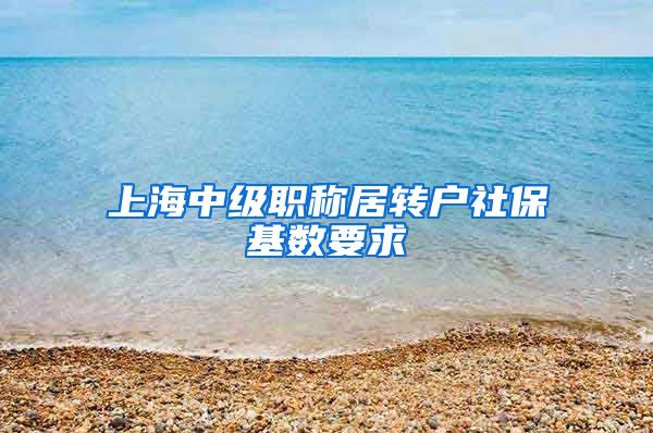 上海中级职称居转户社保基数要求