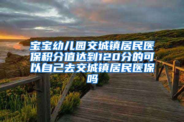 宝宝幼儿园交城镇居民医保积分值达到120分的可以自己去交城镇居民医保吗