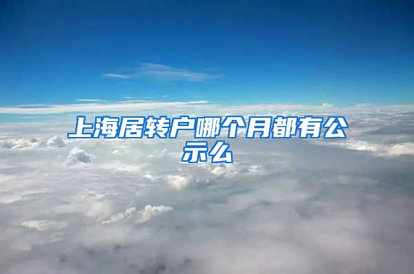 上海居转户哪个月都有公示么