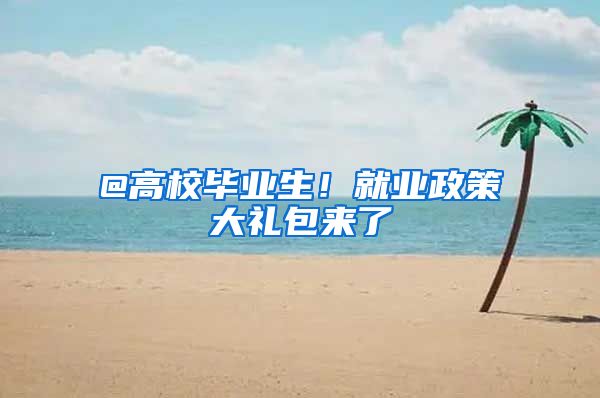 @高校毕业生！就业政策大礼包来了