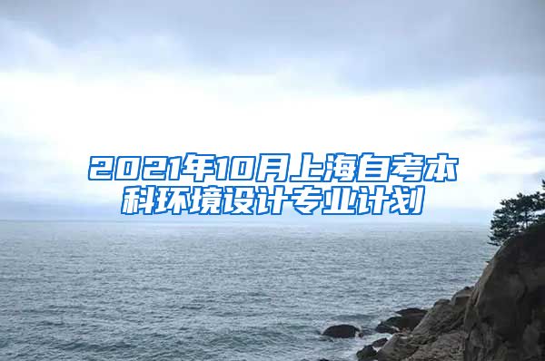 2021年10月上海自考本科环境设计专业计划