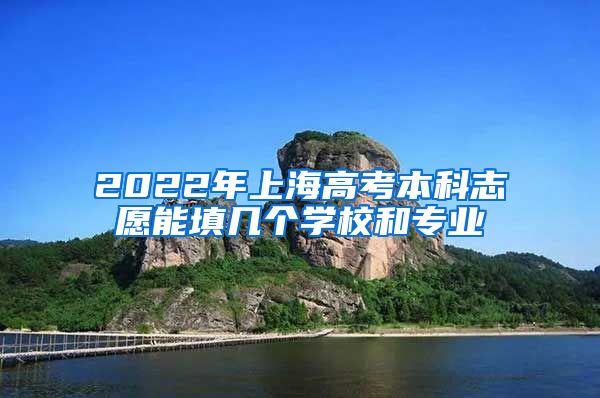 2022年上海高考本科志愿能填几个学校和专业