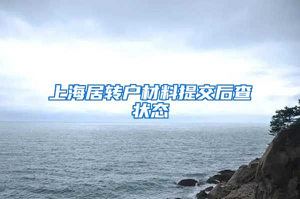 上海居转户材料提交后查状态