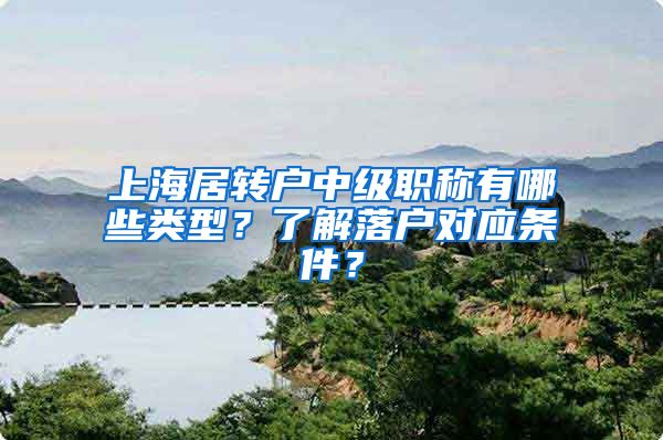 上海居转户中级职称有哪些类型？了解落户对应条件？