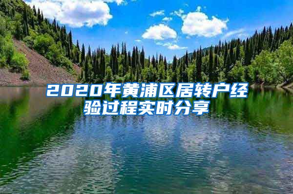 2020年黄浦区居转户经验过程实时分享