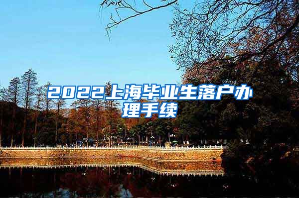 2022上海毕业生落户办理手续