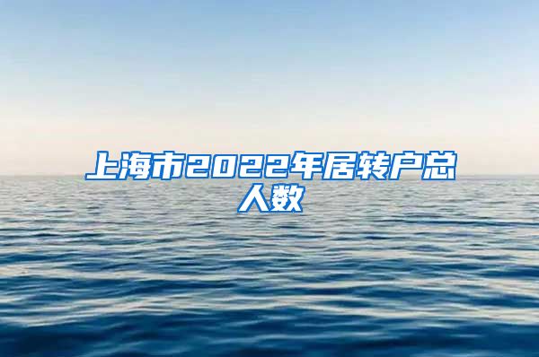 上海市2022年居转户总人数