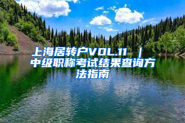 上海居转户VOL.11 ｜ 中级职称考试结果查询方法指南