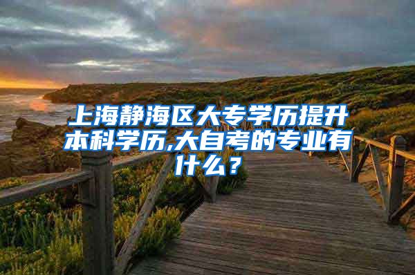 上海静海区大专学历提升本科学历,大自考的专业有什么？