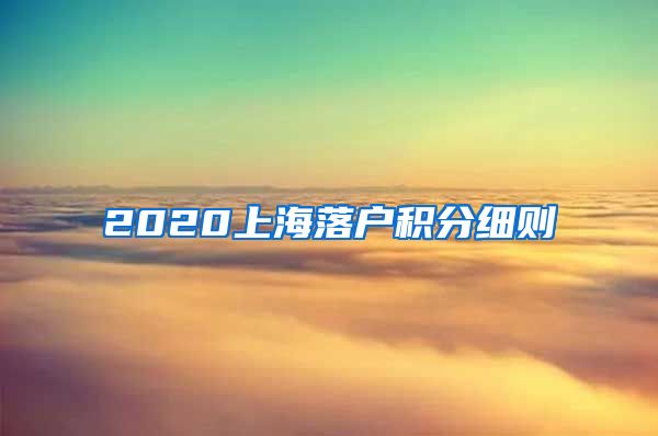 2020上海落户积分细则