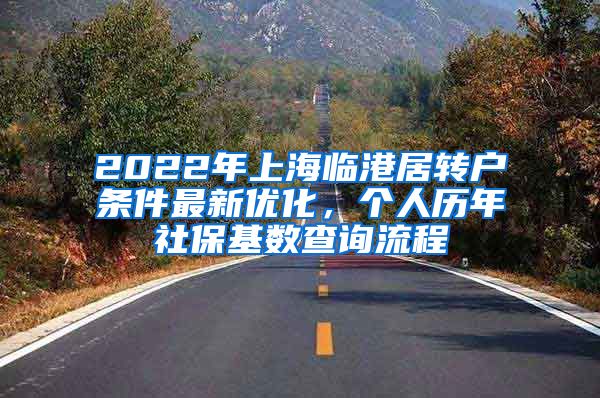 2022年上海临港居转户条件最新优化，个人历年社保基数查询流程