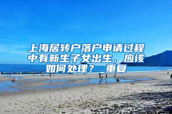 上海居转户落户申请过程中有新生子女出生，应该如何处理？_重复