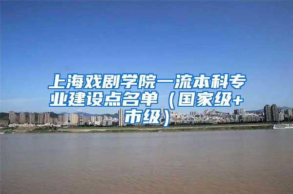 上海戏剧学院一流本科专业建设点名单（国家级+市级）