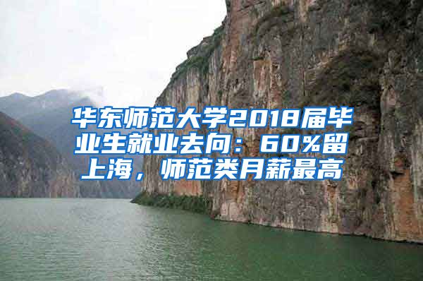 华东师范大学2018届毕业生就业去向：60%留上海，师范类月薪最高