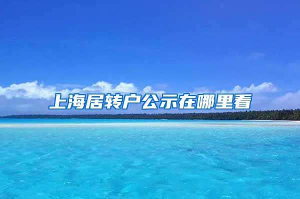 上海居转户公示在哪里看