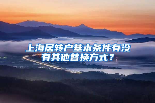 上海居转户基本条件有没有其他替换方式？