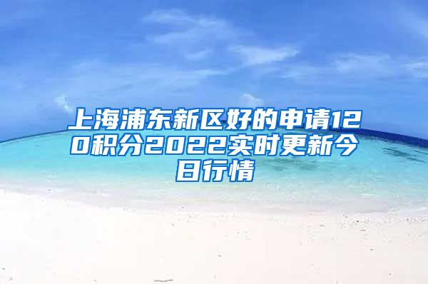 上海浦东新区好的申请120积分2022实时更新今日行情