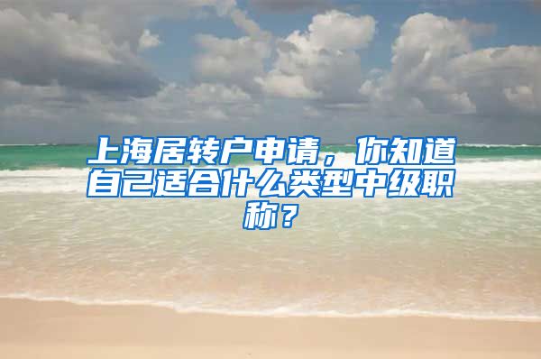 上海居转户申请，你知道自己适合什么类型中级职称？