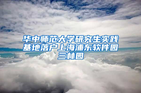 华中师范大学研究生实践基地落户上海浦东软件园三林园