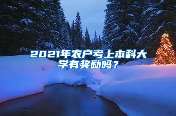 2021年农户考上本科大学有奖励吗？