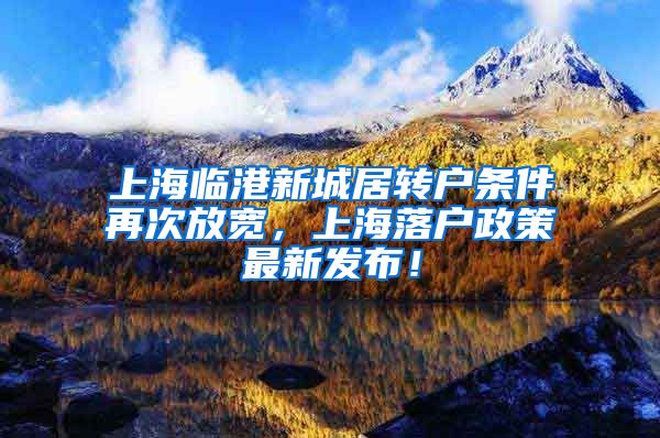上海临港新城居转户条件再次放宽，上海落户政策最新发布！