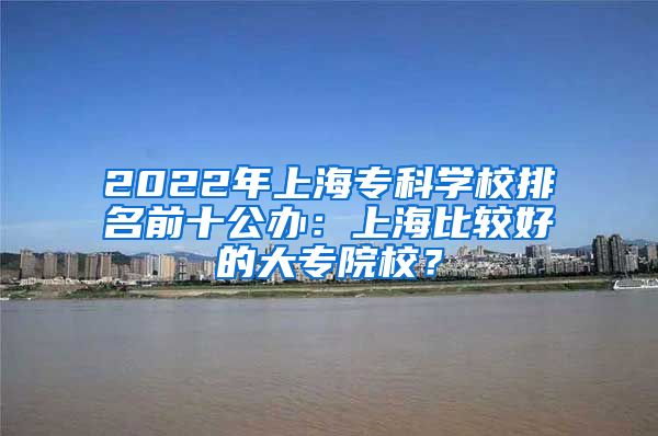 2022年上海专科学校排名前十公办：上海比较好的大专院校？