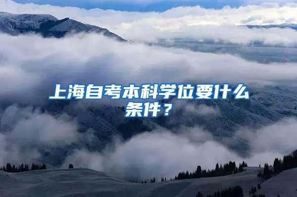 上海自考本科学位要什么条件？